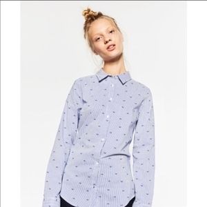 Zara Bicycles Button Down Shirt